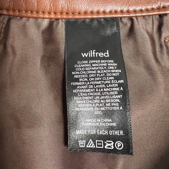 Aritzia Wilfred Melina 5" Short Women's High Waisted Cognac Sz 4 NWT - Picture 6 of 10